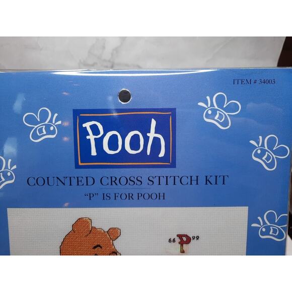 Disney Pooh Counted Cross Stitch Kit "P" Is For Pooh 34003 Friendship - Picture 4 of 5